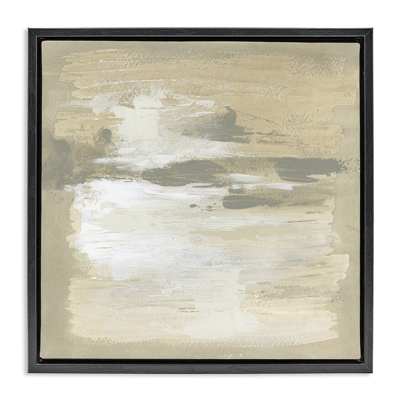 Stupell Industries Neutral Reflections Abstract Painting Floating Frame By June Erica Vess